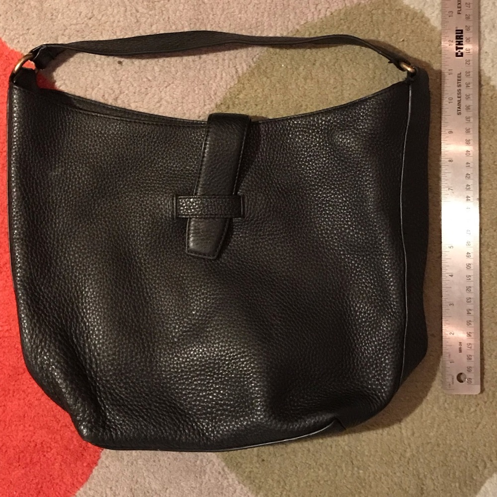 J. Crew black leather boho bag women’s purse